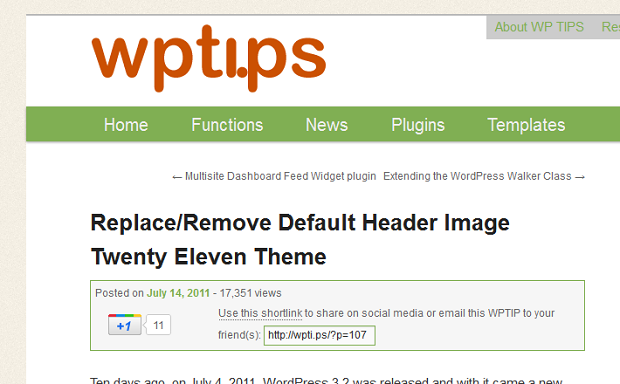 Replace/Remove Default Header Image Twenty Eleven Theme