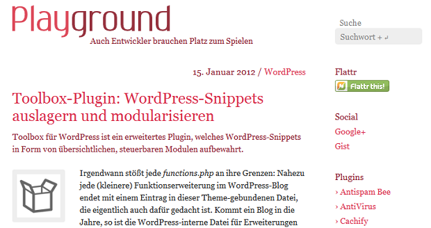 Toolbox-Plugin: WordPress-Snippets auslagern und modularisieren