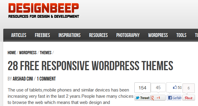 28 Free Responsive WordPress Themes