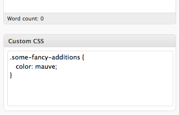 Custom CSS Per Post
