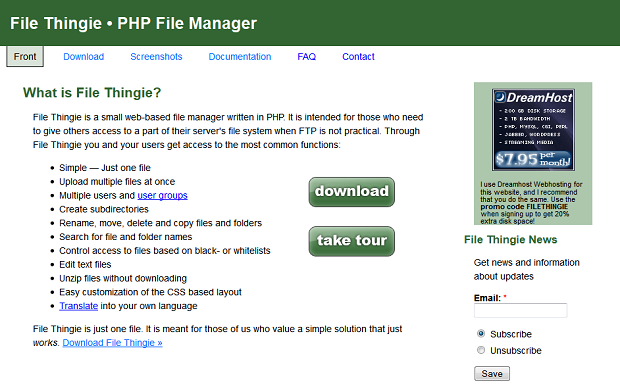 PHP-File-Manager: File Thingie