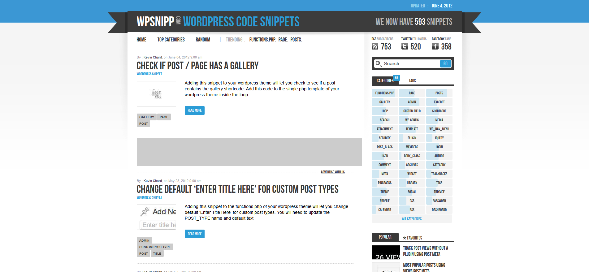 WordPress Snippets